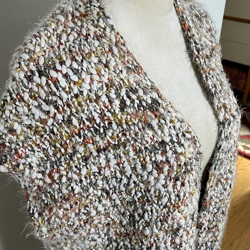 Cost Plus World Market Women's Textured Knit Vest Cardigan NWOT